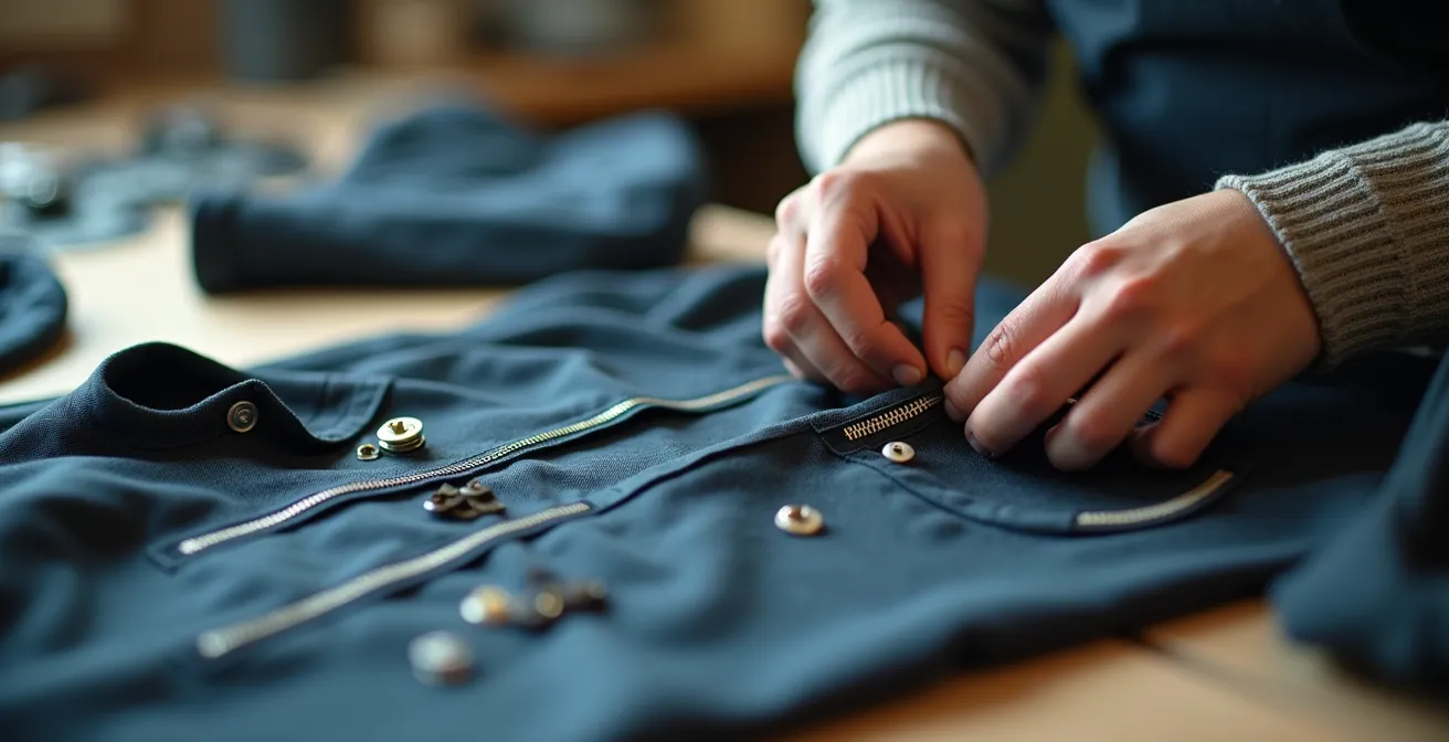 Ontwerp voor demontage met scheidbare kledingonderdelen