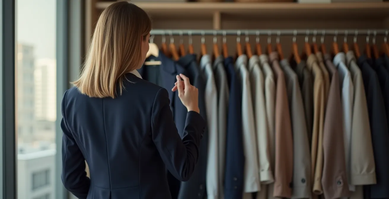 Georganiseerde professionele garderobe volgens Marie Kondo methode
