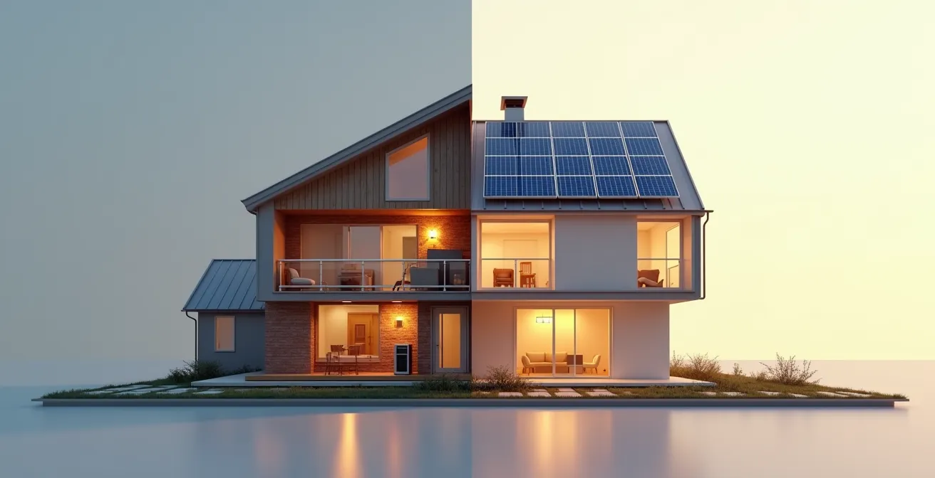 Vergelijking tussen A++++ energielabel en nul-op-de-meter concept